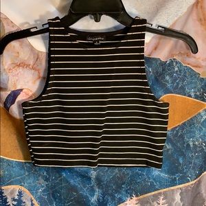 Stretchy striped crop top